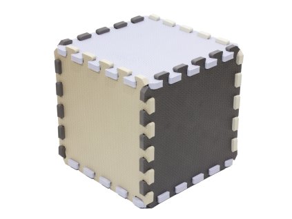 Rialto Baby Penová puzzle kocka - silver, beige, grey