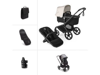 Bugaboo výhodný set Essentials Fox 5 RENEW Complete, Black/Herigate Black-Misty White - 1