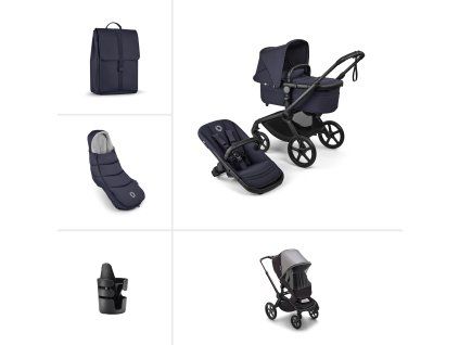 Bugaboo výhodný set Essentials Fox 5 RENEW Complete, Black/Deep Indigo - 1