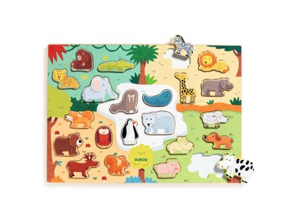 Vkladacie puzzle Zvieratká sveta