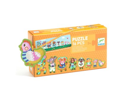 Puzzle Veľké a malé zvieratká farmy 16 ks