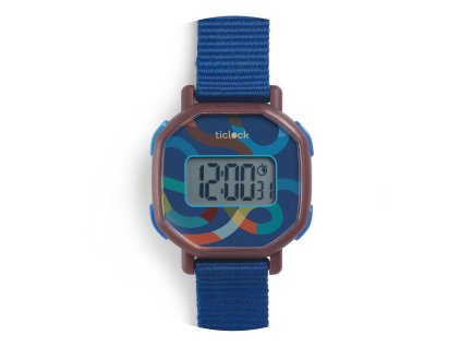 Náramkové digitálne hodinky Ticlock Modrá špirála