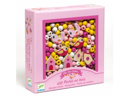 Drevené korálky Vtáčiky