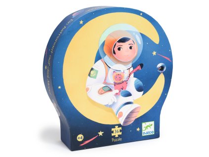 Siluetové puzzle: Astronaut na Mesiaci (36 dielikov)