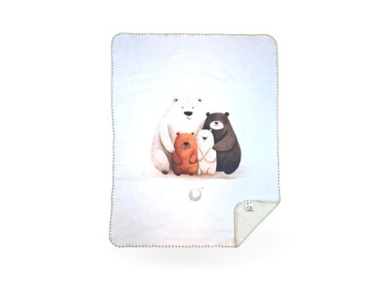 XKKO LUX Španielska detská deka - Bear Family, 75x100
