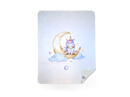 XKKO LUX Španielska detská deka - Moon Unicorn, 75x100
