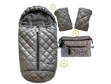 sada zimná- Pinkie Grey Square