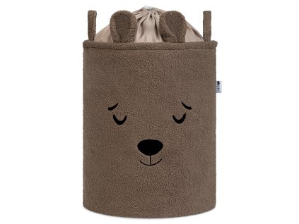 Sipo Kôš na hračky Premium Bouclé so šnúrkou / 43 l, Bear (Brown)