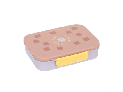 LÄSSIG Lunchbox Bento Pattern Party rose/lilac
