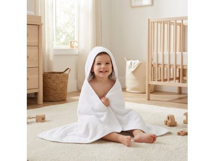 Detská froté osuška s kapucňou New Baby 100x100 cm white - 59307