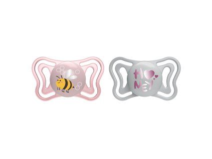 CHICCO Dudlíky Physio Light silikonové růžové 2-6m, 2 ks