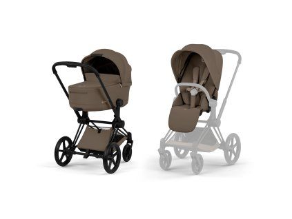Cybex Priam Comfort 2026, matt black, coconut brown