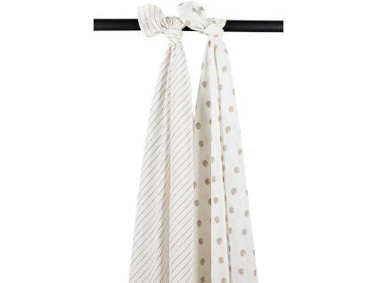 4088 451076 meyco swaddles 2 pack dot stripe sand 800x800