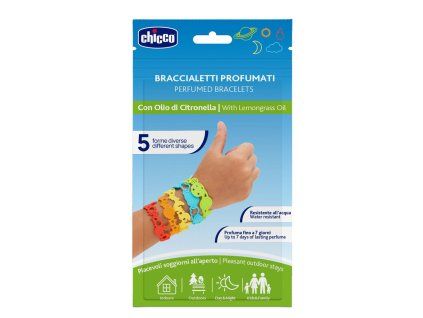 CHICCO Náramky silikónové parfumované 5 ks
