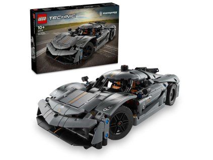 Sivé hyperauto Koenigsegg Jesko Absolut