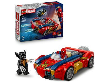 Spider-Man a auto vs. venomizovaný Wolverine