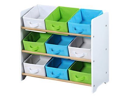 UBKE0414AA organizer na hracky s barevnymi boxy