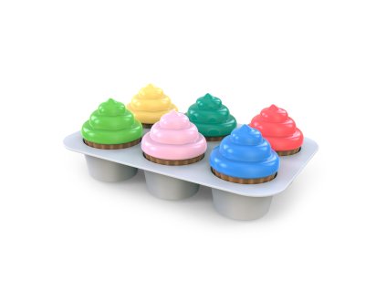 BRIGHT STARTS Hračka vkladačka Cupcakes, 3m+