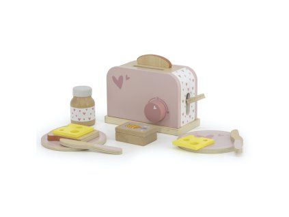 label label toaster ruzovy