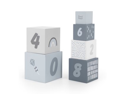 label label stohovatelne kostky cisla modre