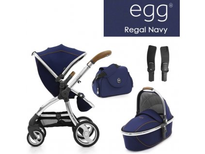 BabyStyle EGG set Regal Navy 2020, kočík + hlboká vanička + taška + adaptéry