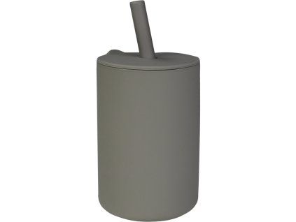 tryco silikonovy poharek s brckem olive gray