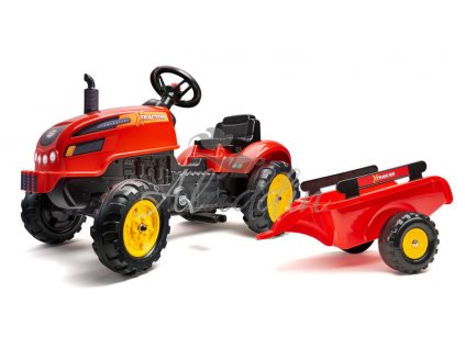 FALK Šliapací traktor 2046AB X-Tractor s vlečkou a otváracou kapotou 2046AB