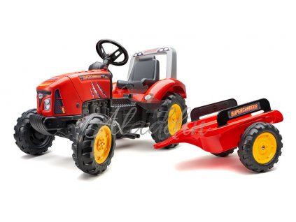 FALK Šliapací traktor 2020AB Supercharger červený 2020AB
