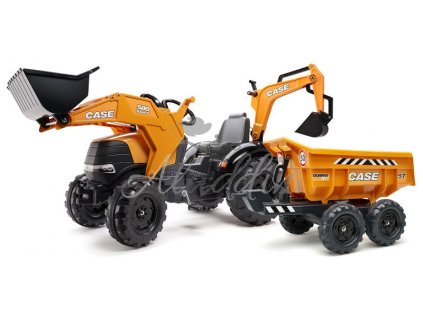 FALK Šliapací traktor 997W Case CE 580 Super N oranžový 997W
