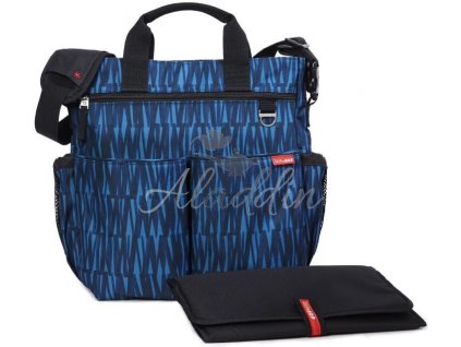 SKIP HOP Taška prebaľovacia Duo Signature blue sketch TOTÁLNY VÝPREDAJ