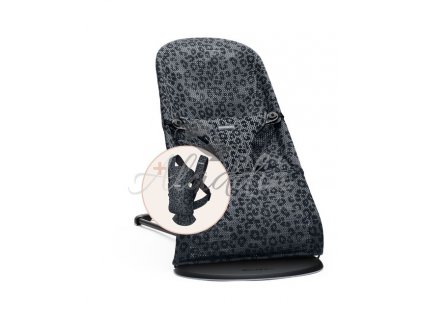 BABYBJÖRN Lehátko Bouncer Bliss Anthracite/Leopard, Mesh s nosičom Mini Anthracite/Leopard 3D Mesh 60-608078A