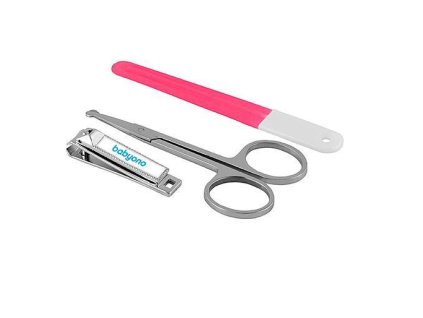 BABYONO Set detská manikúra červená