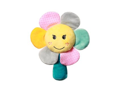 BABYONO Hračka hrkálka Rainbow Flower