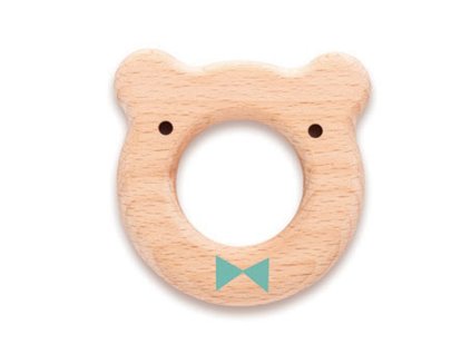 SUAVINEX | MFL HRYZÁTKO DREVENÉ Macko - MODRÉ