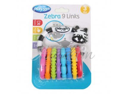 Playgro zebra s krúžkami nová 0184558