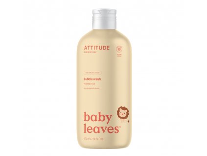 ATTITUDE Detská pena do kúpeľa Baby leaves s vôňou hruškovej šťavy 473 ml