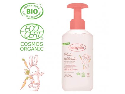 BABYBIO Čistiaca BIO voda pre bábätká od narodenia 250 ml