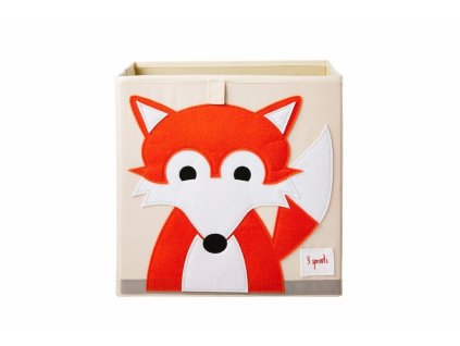 3 SPROUTS Úložný box farba:orange, motív:fox