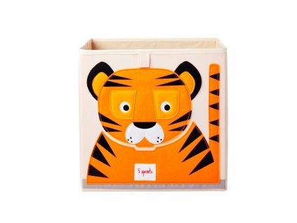 3 SPROUTS Úložný box farba:orange, motív:tiger
