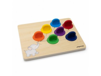 Jellystone designs drevená hračka Učíme sa farby farba:dúha
