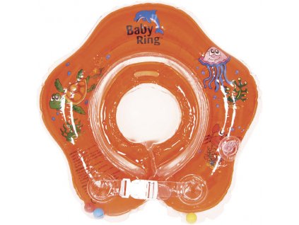 Baby Ring kruh na kúpanie pre detičky 0-24m (3-15kg) farba:oranžová