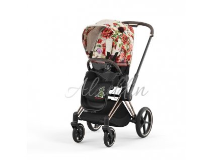 Cybex Priam4 športový kočík Spring Blossom light farba rámu:chrome/brown
