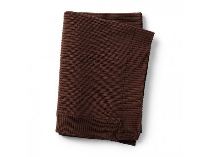 Elodie Details vlnená deka Wool Knitted Blanket TOTÁLNY VÝPREDAJ farba:chocolate