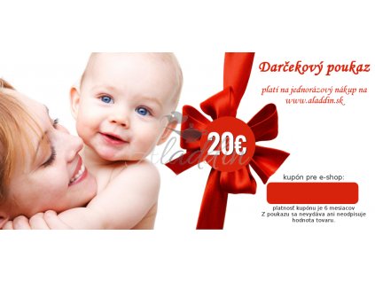 Aladdin Darčeková poukážka 20€ pre nákup v E-SHOPE varianta:pre nákup v e–shope