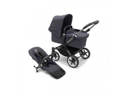 Bugaboo Donkey 5 Mono complete farba:graphite/stormy blue–stormy blue