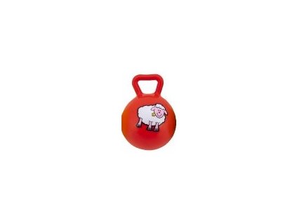 MPZ hrkálka lopta s úchytom 10cm guma 00850109 farba:červená