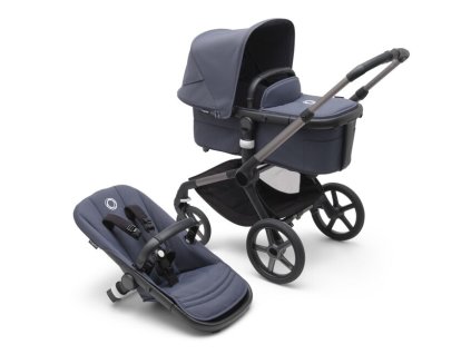 Bugaboo Fox 5 Complete Travel Bundle farba:graphite/stormy blue–stormy blue