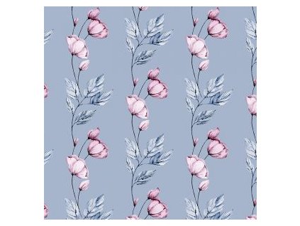 levin felin vankúš mesiac bavlnený so strapcom farba:Kvety na modrom