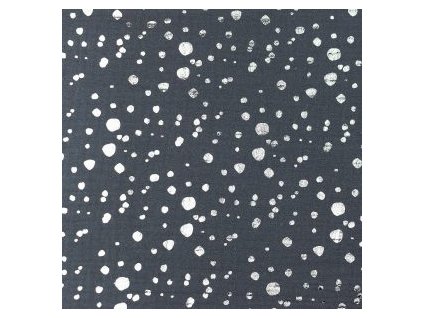 levin felin vankúš oválny balón mušelín farba:Strieborné bodky na tmavosivom