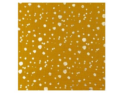 levin felin vankúš oválny balón mušelín farba:Zlaté bodky na horčicovom